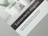 Flyer i papper med lack p ena sidan.