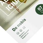 Glansig flyer p� bestruket papper, tryckt p� en sida.