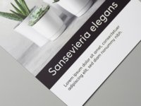 Flyer i papper med matt cellofanlaminering p ena sidan.
