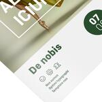 Fyrkantig flyer p� bestruket papper.