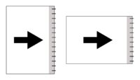 Anteckningsblock av papper med spiralbindning p hger sida.