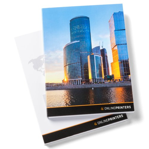 Pappersanteckningsblock, vertikalt bundet.