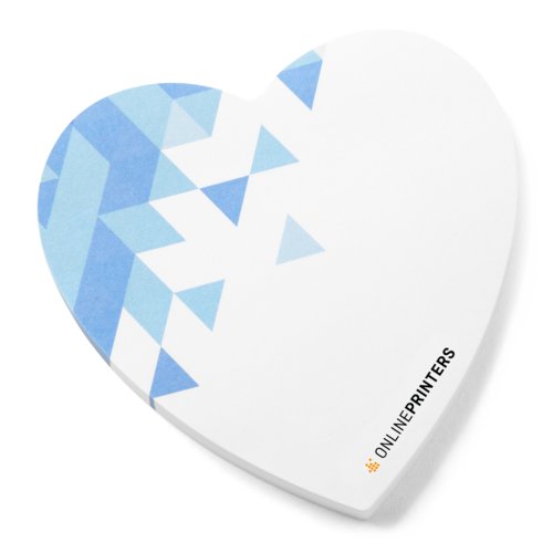 Hjrtformade sjlvhftande papperslappar.