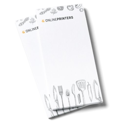 Pappersskrivblock fr gastronomi.