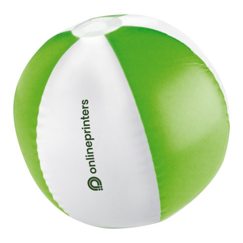 ppelgrn plaststrandboll, flerfrgad.