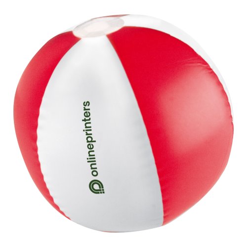 Rd och vit plastbadboll, flerfrgad.