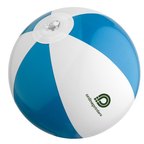 Bl vattenboll i plast med uppblsbar ventil.