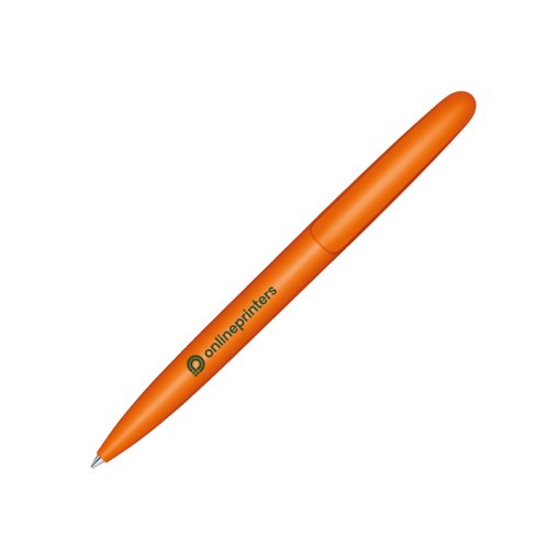 Orange bio vridbar kulspetspenna med klmma.