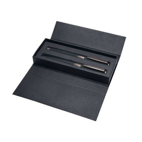 Set med kulspetspenna och bläckpenna i etui senator® Black Line 2