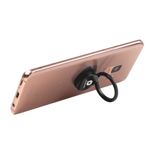 Rd telefonhllare med ring.