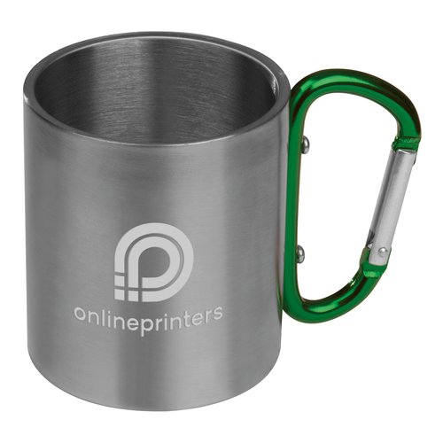 Metallmugg med karbinhake.