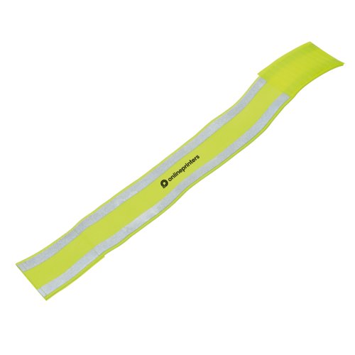 Gult reflexarmband med kardborreband.