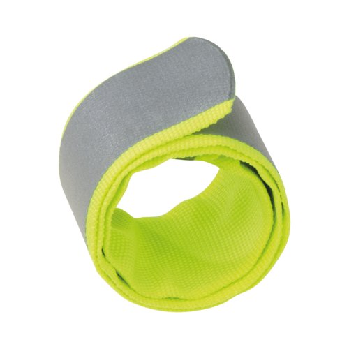 Gult reflex-snpparmband med mnster.