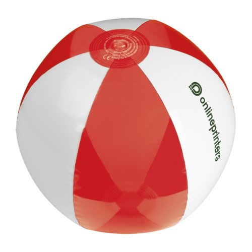 Rd PVC-badboll, uppblsbar.