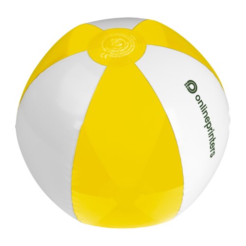 Gul PVC-strandboll, uppblsbar.
