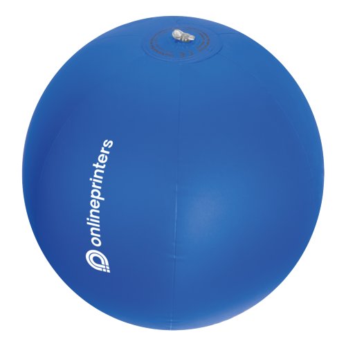 Bl plastbadboll med uppblsbar ventil.