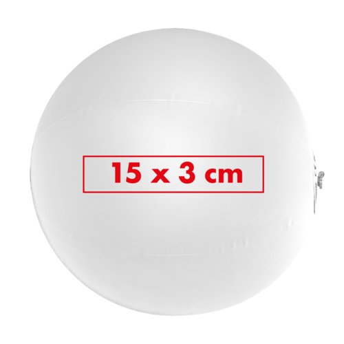 Vit badboll i plast med matt finish.