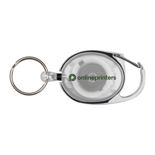 Vit karbinhake med ring och klmma fr variabel faststtning.