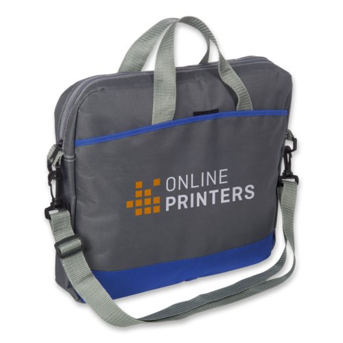 Gr� tygv�ska f�r laptop med dragkedja och b�rhandtag.