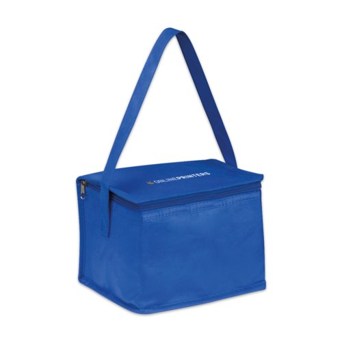 Bl kylvska i non-woven material med dragkedja och brhandtag.