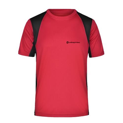 R�d funktions t-shirt i polyester med korta �rmar.