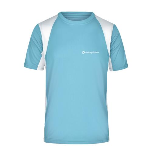 Ljusbl� funktions t-shirt i polyester f�r m�n.