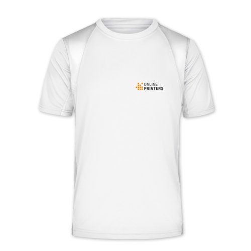 Vit funktions t-shirt fr mn i andningsbart material.