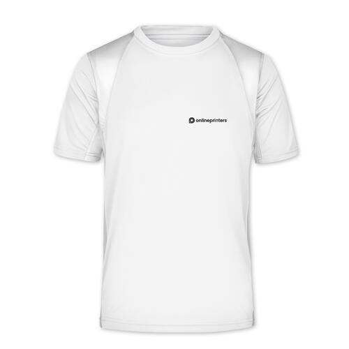 Vit funktions t-shirt f�r m�n i andningsbart material.