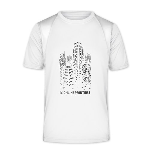 Vit funktions t-shirt i polyester fr mn.