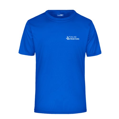 Kungsbl polyester t-shirt med korta rmar.