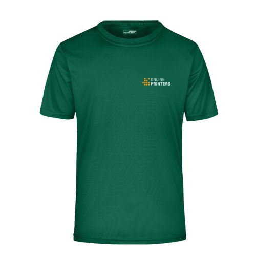 Grn sport-T-shirt fr mn med korta rmar.