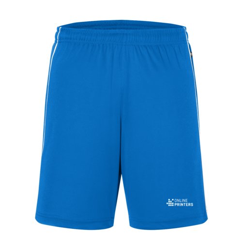Bl polyestershorts med elastisk midja och dragsko.