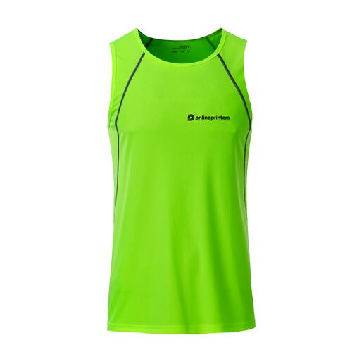 Neongr�n sportlinne i polyester f�r m�n.