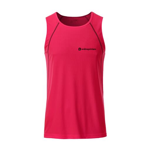 Neonrosa/gr�tt polyesterlinne f�r m�n.