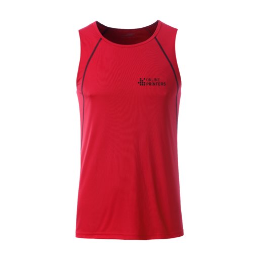 Rd tanktop i polyester fr mn.