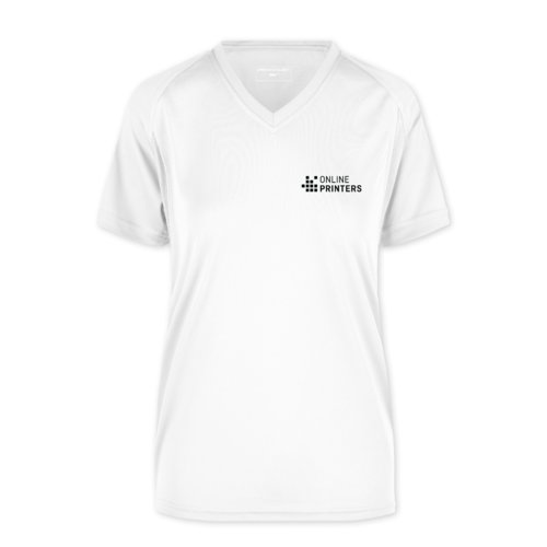 Funktionell T-shirt fr damer med V-ringning och korta rmar.