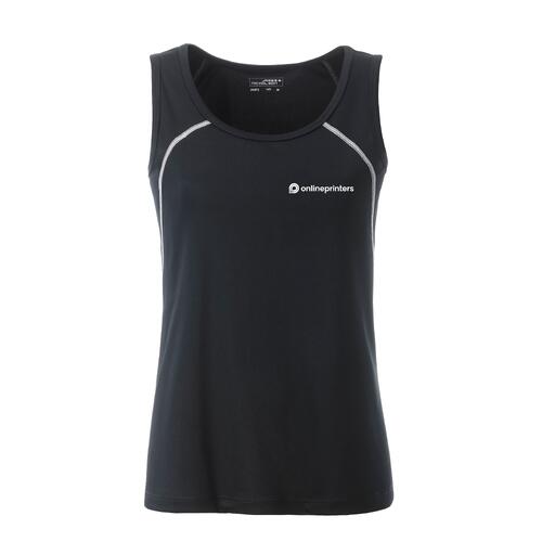 Sportlinne f�r damer tillverkat av ventilerande material med racerback-design.