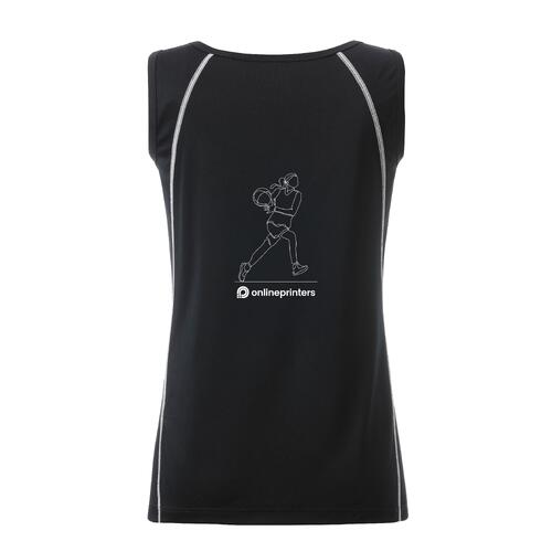 Svartvit sportlinne i polyester f�r damer.