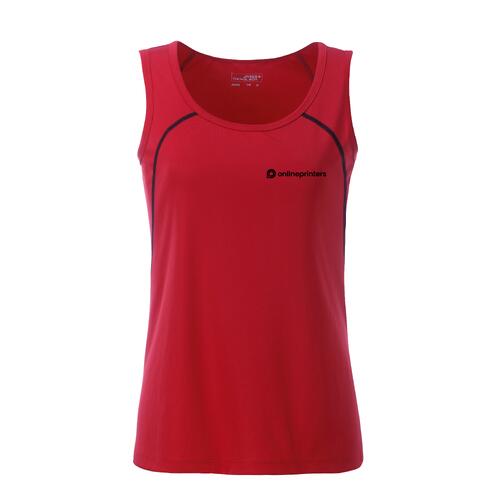R�d polyesterlinne f�r damer med sportig passform.