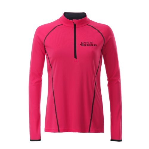 Rosa lngrmad trja i polyester med dragkedja fr dam.