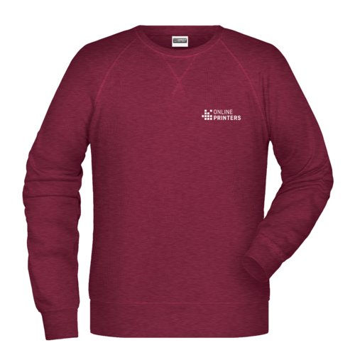 Vinrd sweatshirt fr mn i bomullspolyesterblandning med rund hals.