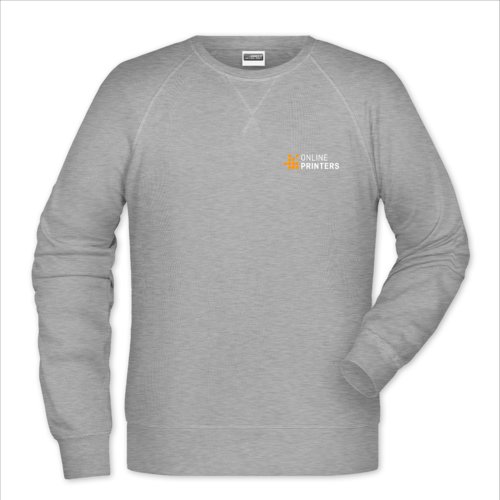 Grmelerad sweatshirt fr mn i bomull-polyesterblandning.