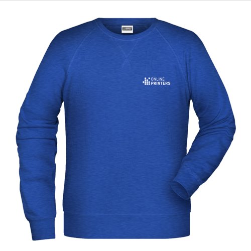 Blmelerad sweatshirt i bomull och polyester fr mn.