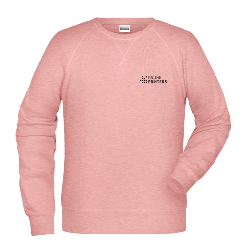 Rosamelerad sweatshirt i bomullsblandning fr mn.