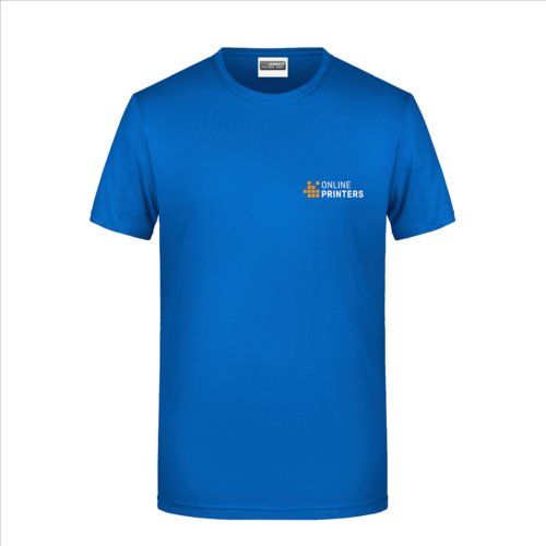 Kungsbl bomulls-t-shirt fr mn med korta rmar.
