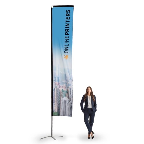 Fyrkantig flagga inkl. tryck, 89 x 448 cm 1