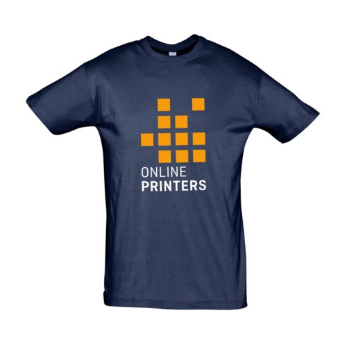 Marinbl t-shirt i bomull med korta rmar.