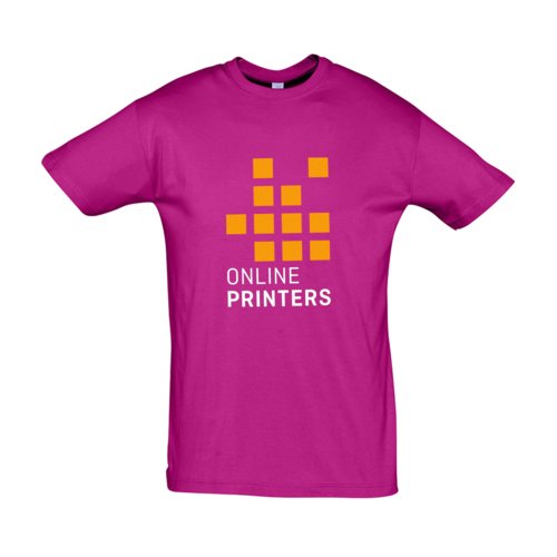 Fuchsiafrgad T-shirt i bomull med korta rmar.