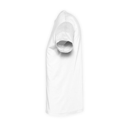 Vit unisex t-shirt i bomull med korta rmar.