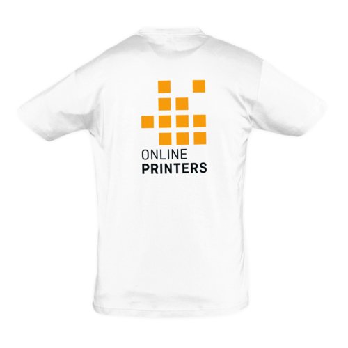 Vit unisex T-shirt i bomull med korta rmar.